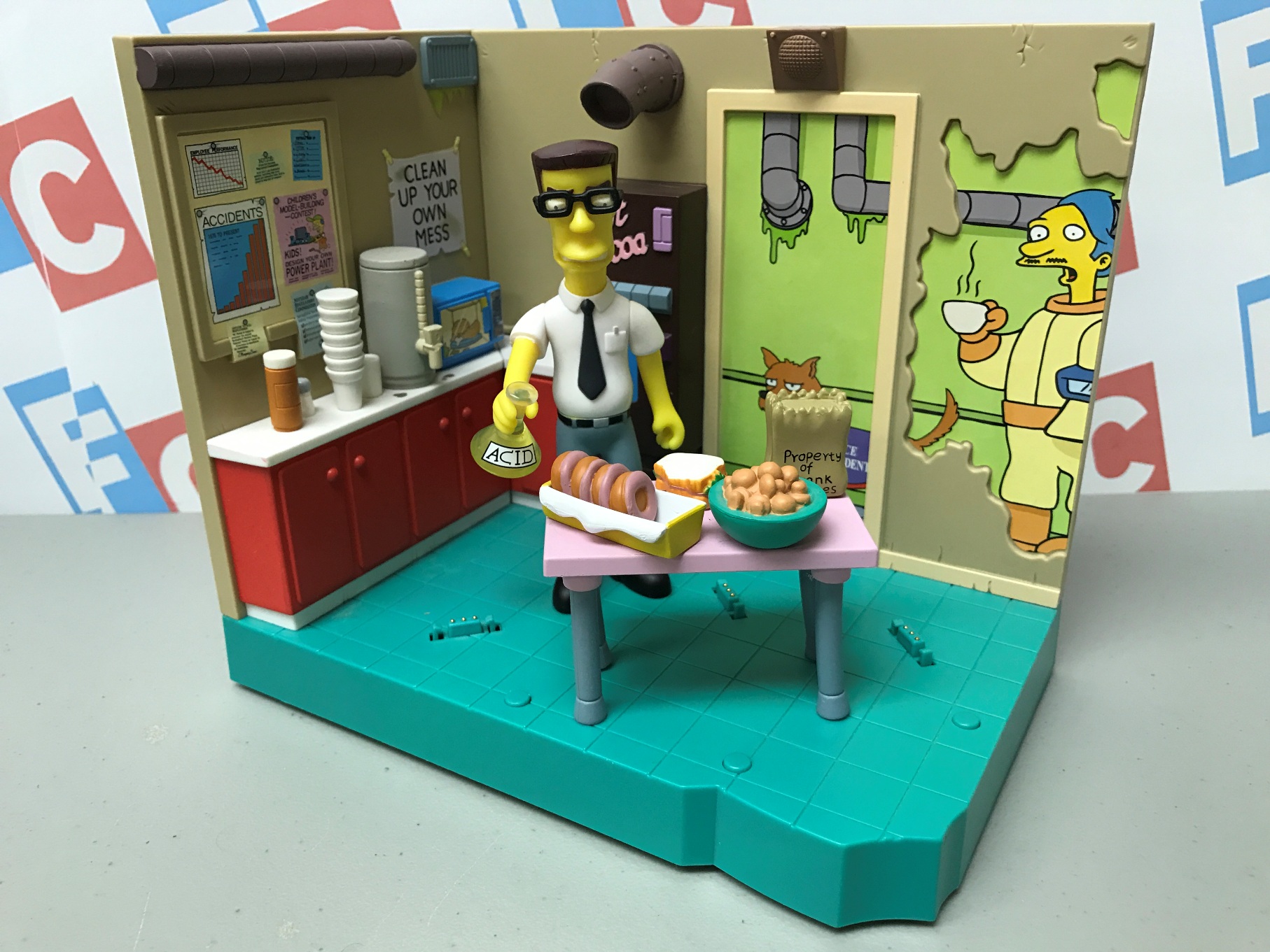 The Simpsons NUCLEAR POWER PLANT LUNCH ROOM W FRANK GRIMES NEW SEALED HTF