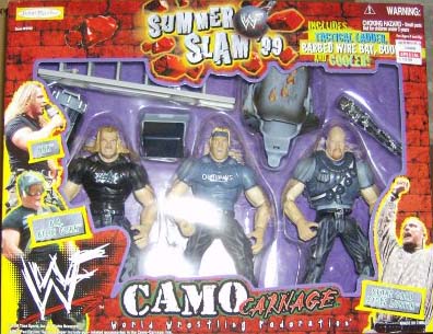 Summerslam 99 Camo Carnage: Triple H, Billy Gunn, and Steve Austin