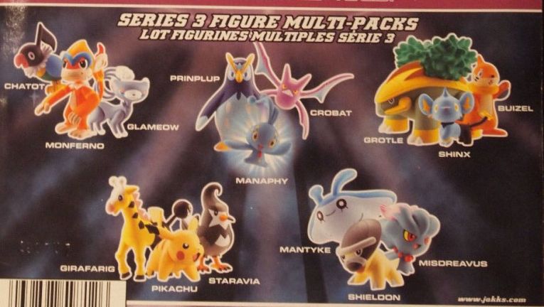 Pokemon Diamond & Pearl Series 10 Shieldon Meditite & Mantine Figure 3-Pack 