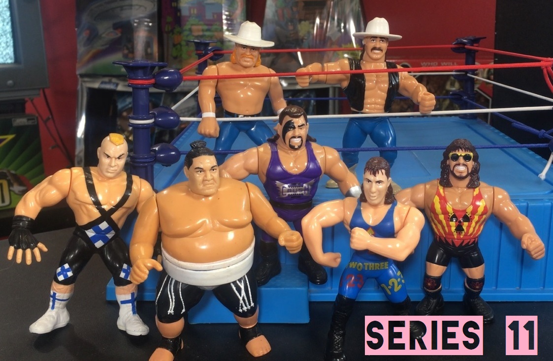 WWF Wrestling Hasbro WWE Hasbro Green Cards Series 11 1-2-3 Kid, Adam Bomb, Bart Gunn, Billy Gunn, Evil Crush, Ludvig Borga, and Yokozuna #2