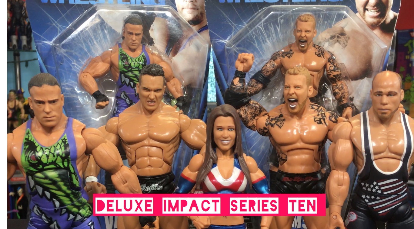 TNA Impact Wrestling Jakks Deluxe Aggression Series 10 Brooke Tessmacher Miss Ms Brooke Adams Crimson Robbie T Rob Terry Rob Van Dam RVD Kurt Angle