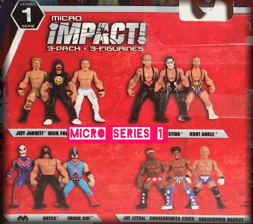 TNA Impact Wrestling Jakks Micro Series 1 Abyss Shark Boy Suicide AJ Styles Jeff Jarrett Mick Foley Christopher Daniels Consequences Creed Sting Figures