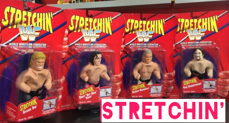 WWF WWE Playmates Toys 1997 Stretchems Wrestlers Prototype Image Bret Hart Undertaker Shawn Michaels Psycho Sid