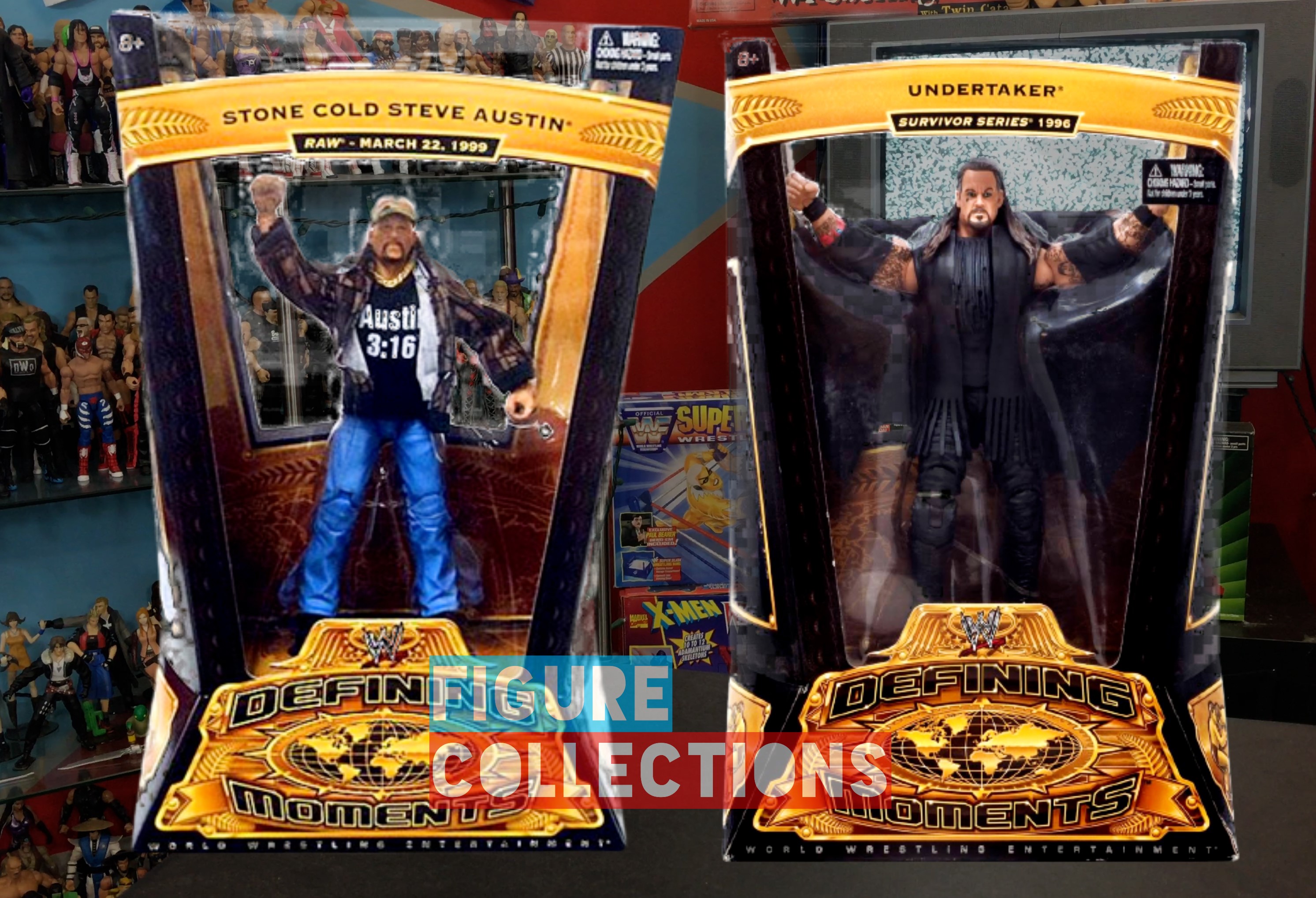WWE Wrestling Mattel Elite Legends Series 4 The Undertaker Stone Cold Steve Austin Figures Set Picture Checklist